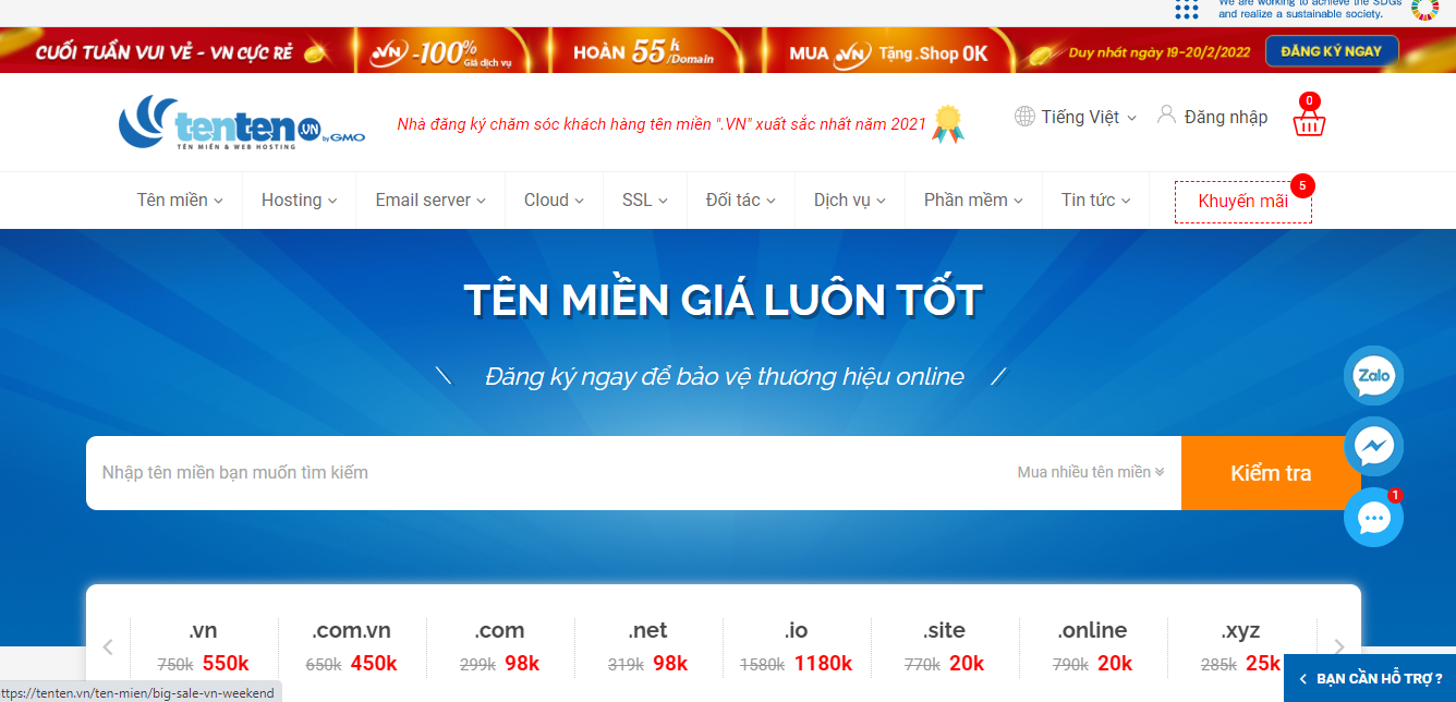 TenTen- đơn vị cung cấp thiết kế website giá rẻ