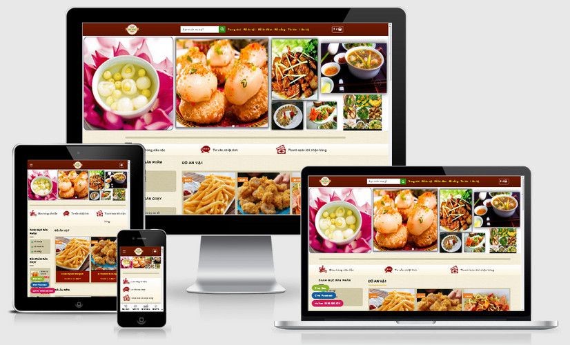 Giao diện web bán hàng đồ ăn