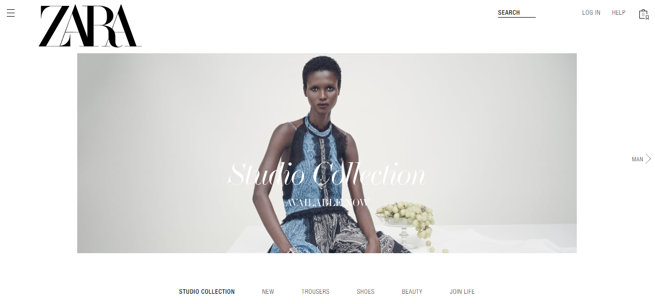 ZARA- Website Fashion